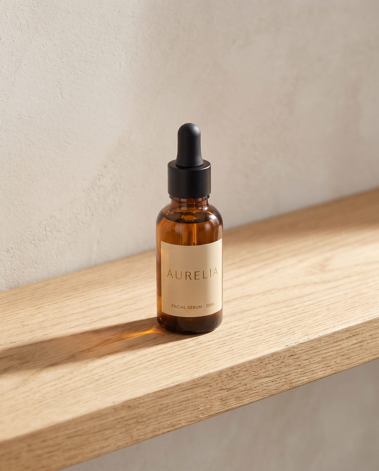 AURELIA 30 ml yüz serumu, meşe rafta